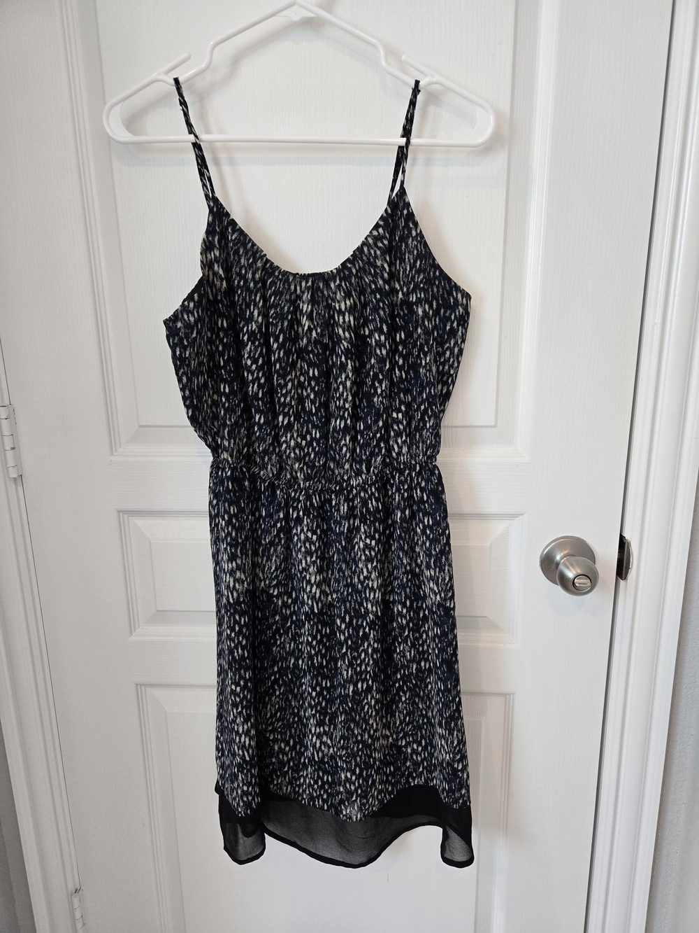 Forever 21 Navy and White Printed Midi Sundress